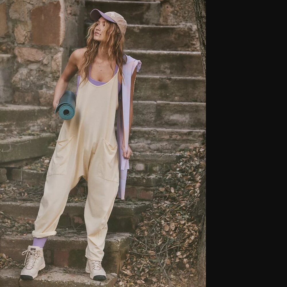 FP Movement by Free People Cream Jumpsuit